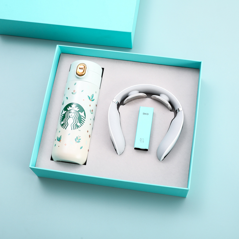 星巴克保温杯SKG护颈仪两件套